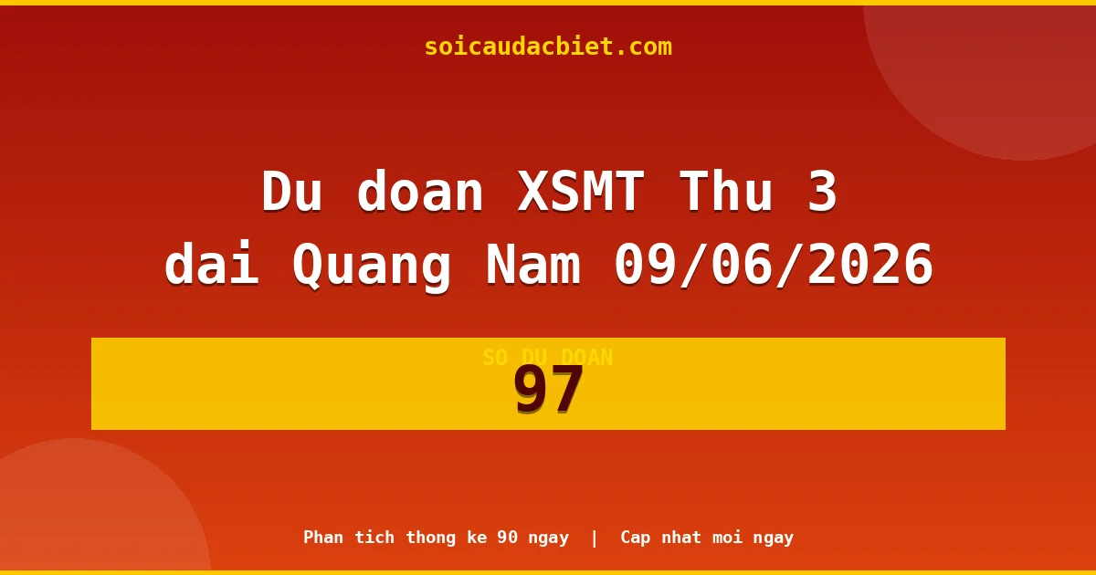 KQXS Quảng Nam Thứ 3 09/06 — Kết quả xổ số Quảng Nam hôm nay