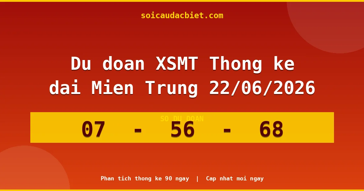 Thống kê lô gan Miền Trung hôm nay 22/06 — Lô về chưa về lâu nhất