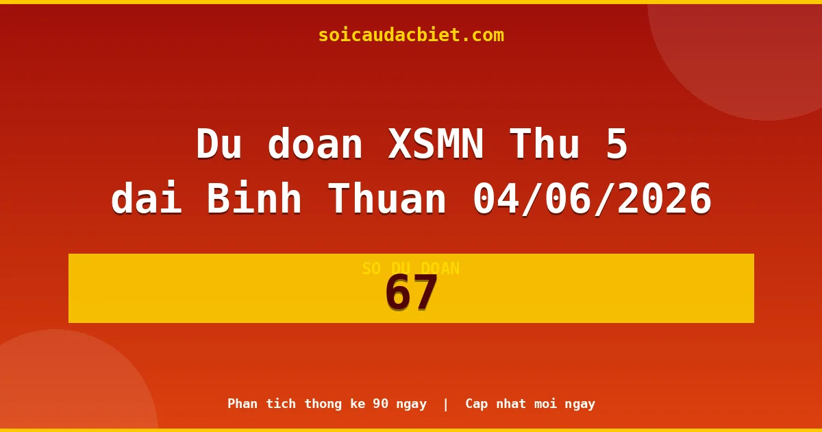 KQXS Bình Thuận Thứ 5 04/06 — Kết quả xổ số Bình Thuận hôm nay