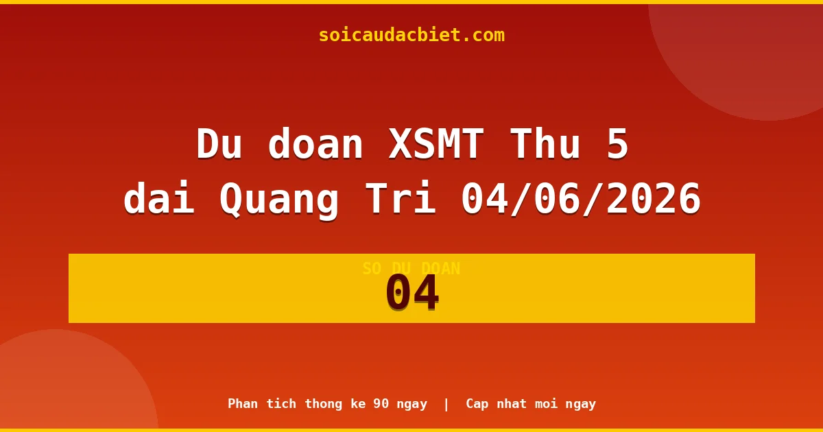 KQXS Quảng Trị Thứ 5 04/06 — Kết quả xổ số Quảng Trị hôm nay