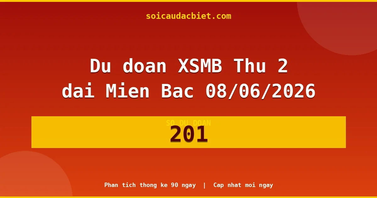 Soi cầu 3 càng VIP miền Bắc hôm nay ngày 08/06/2026 siêu chuẩn
