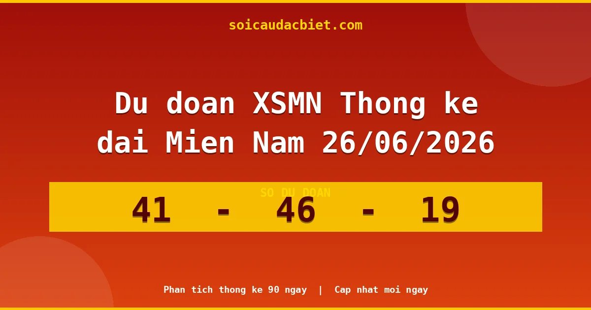 Thống kê lô gan Miền Nam hôm nay 26/06 — Lô về chưa về lâu nhất