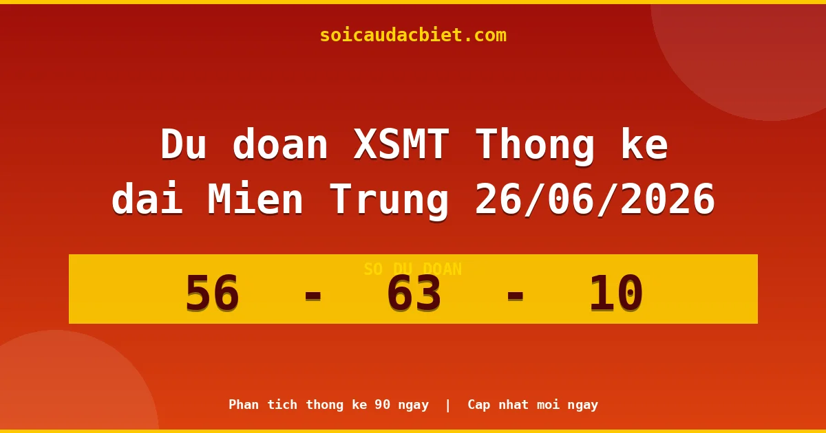 Thống kê lô gan Miền Trung hôm nay 26/06 — Lô về chưa về lâu nhất