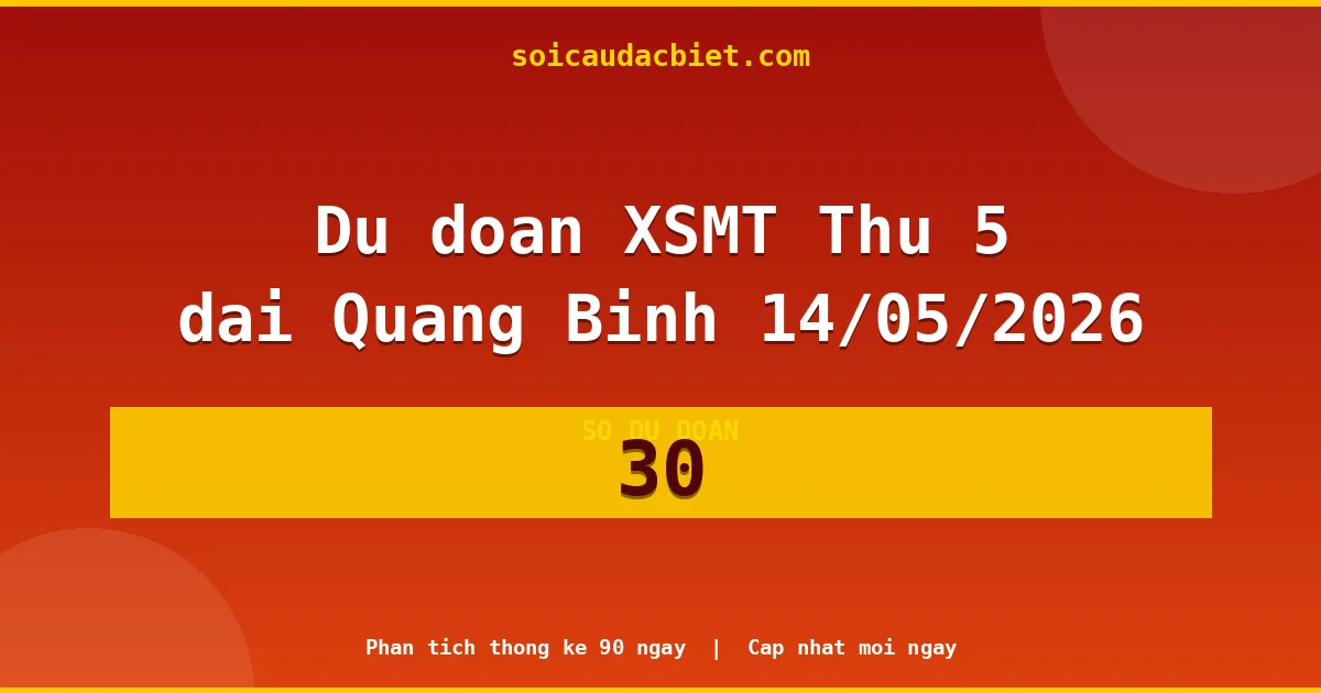 KQXS Quảng Bình Thứ 5 14/05 — Kết quả xổ số Quảng Bình hôm nay