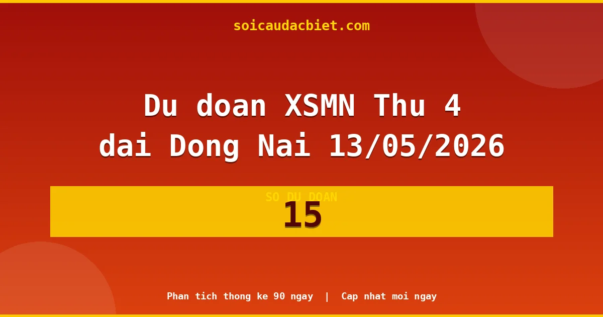 KQXS Đồng Nai Thứ 4 13/05 — Kết quả xổ số Đồng Nai hôm nay