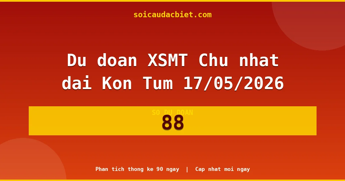 KQXS Kon Tum Chủ nhật 17/05 — Kết quả xổ số Kon Tum hôm nay