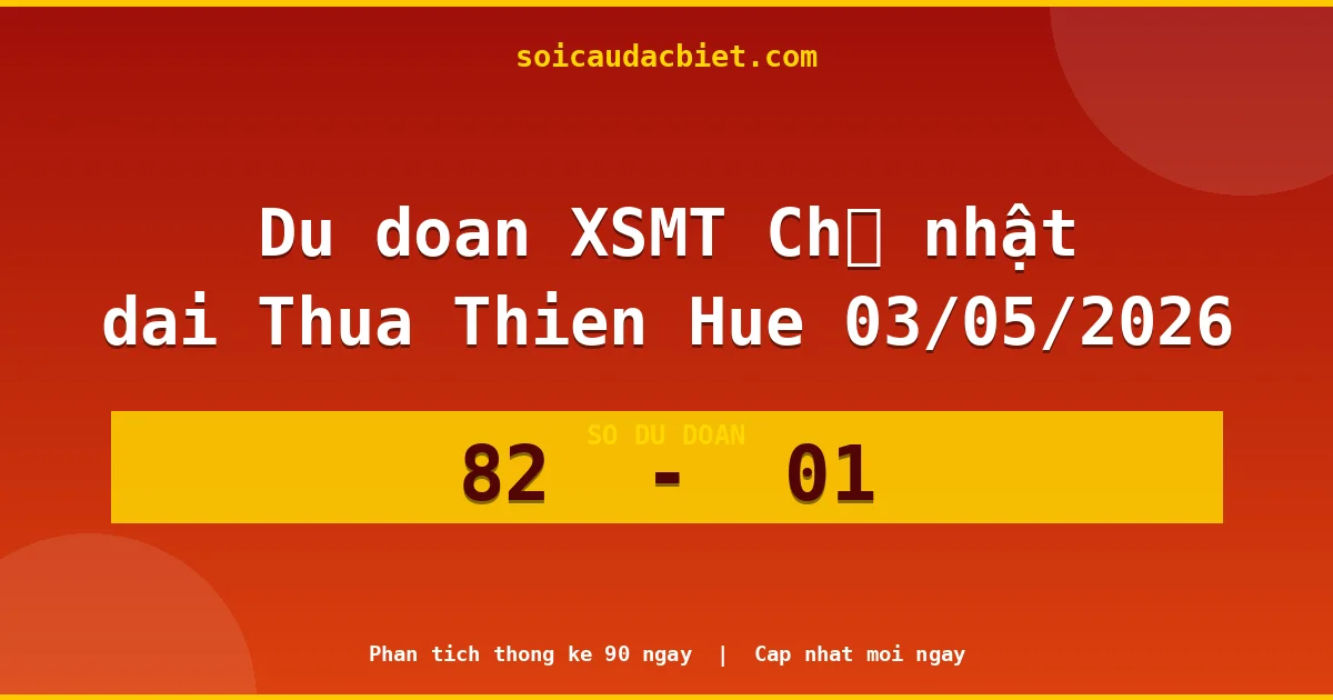 Dự đoán XSMT Chủ nhật đài Thừa Thiên Huế 03/05 chuẩn xác nhất