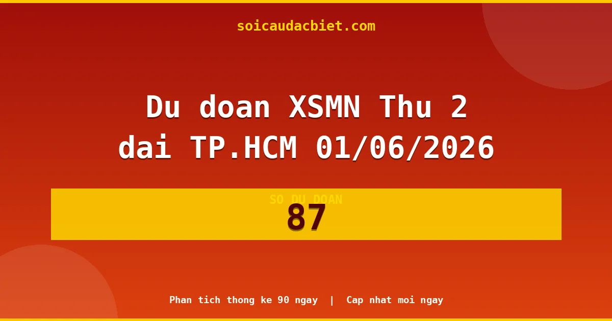 KQXS TP.HCM Thứ 2 01/06 — Kết quả xổ số TP.HCM hôm nay
