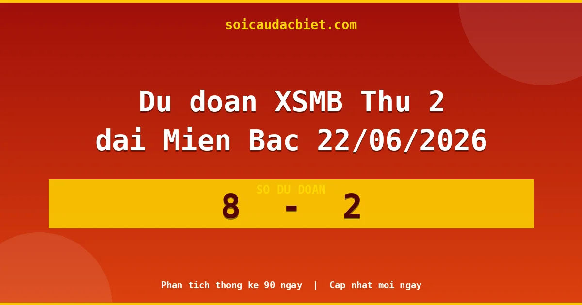 Soi cầu đầu đặc biệt 3 ngày Miền Bắc hôm nay ngày 22/06/2026