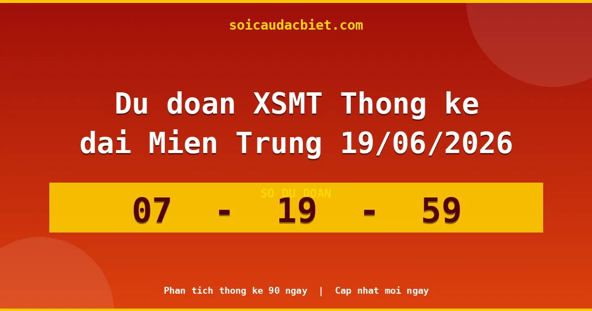 Thống kê lô gan Miền Trung hôm nay 19/06 — Lô về chưa về lâu nhất