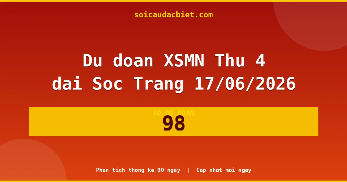 KQXS Sóc Trăng Thứ 4 17/06 — Kết quả xổ số Sóc Trăng hôm nay