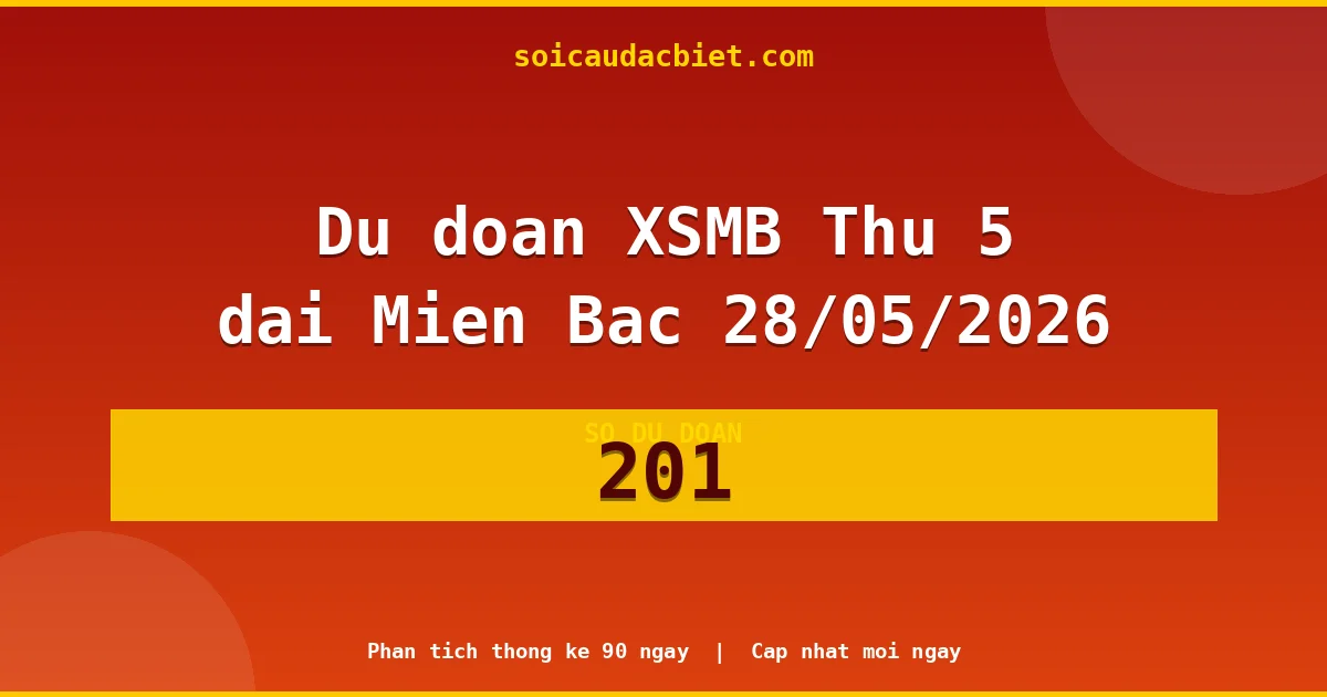 Soi cầu 3 càng VIP miền Bắc hôm nay ngày 28/05/2026 siêu chuẩn