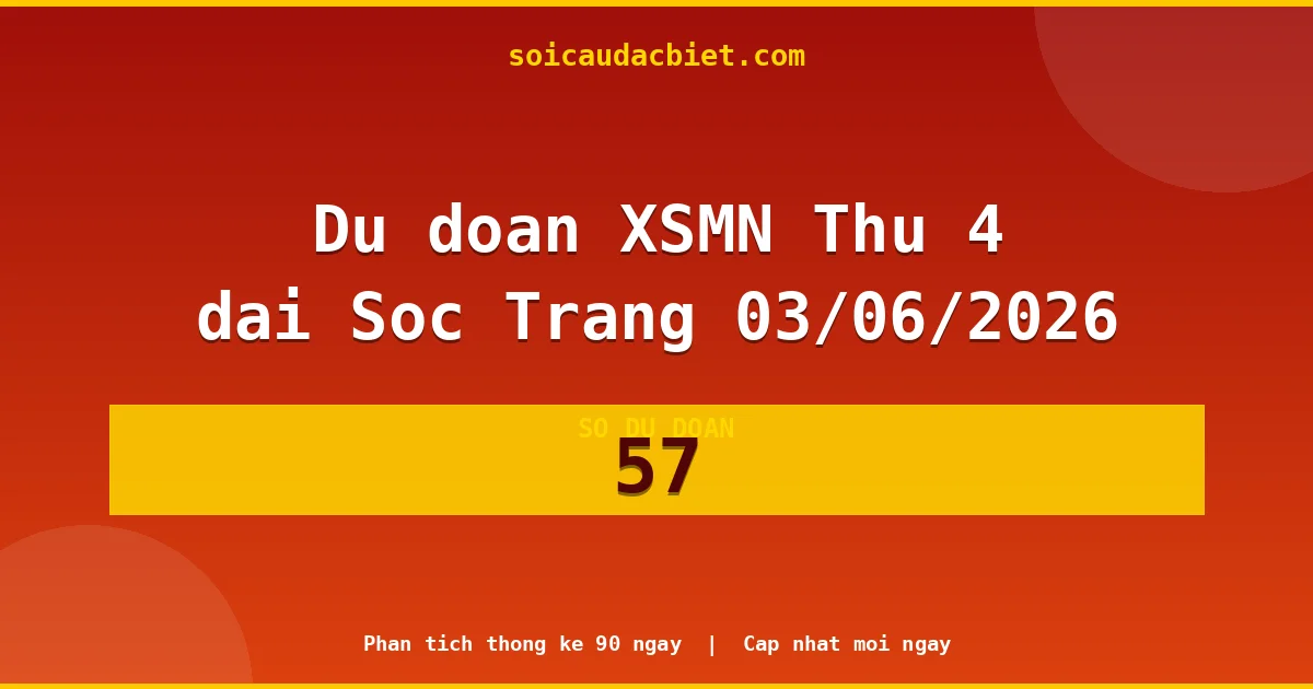 KQXS Sóc Trăng Thứ 4 03/06 — Kết quả xổ số Sóc Trăng hôm nay