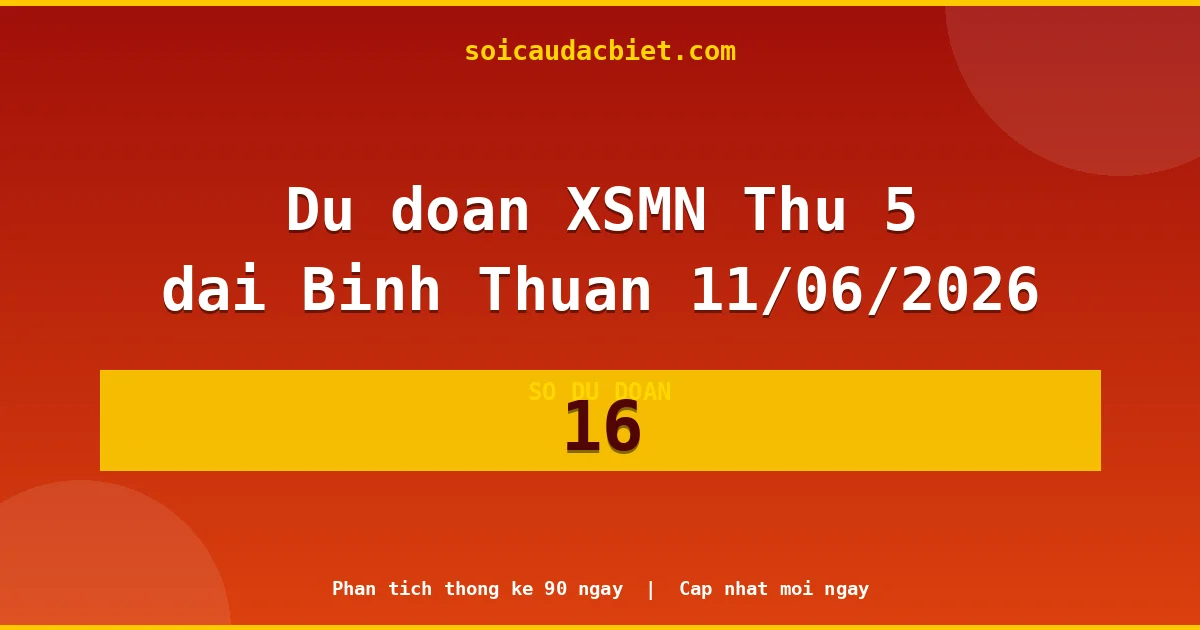 KQXS Bình Thuận Thứ 5 11/06 — Kết quả xổ số Bình Thuận hôm nay