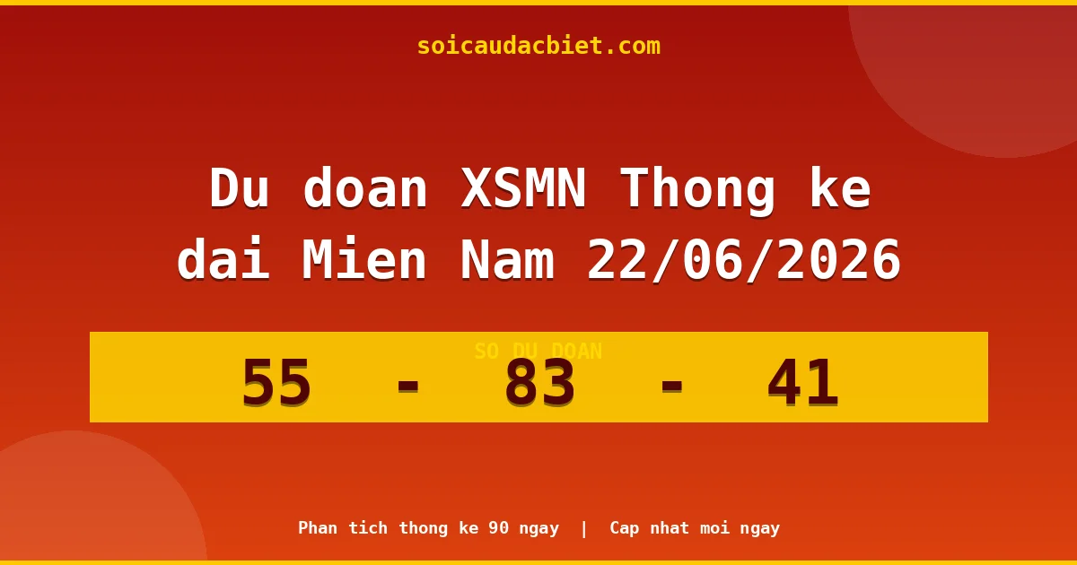 Thống kê lô gan Miền Nam hôm nay 22/06 — Lô về chưa về lâu nhất