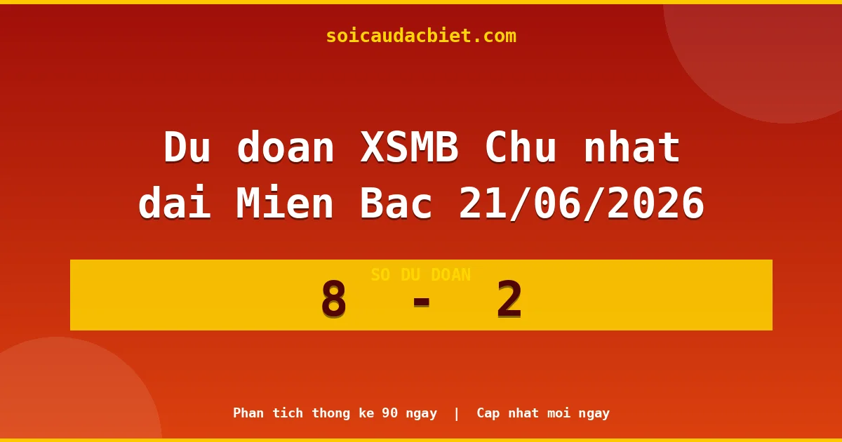 Soi cầu đầu đặc biệt 3 ngày Miền Bắc hôm nay ngày 21/06/2026
