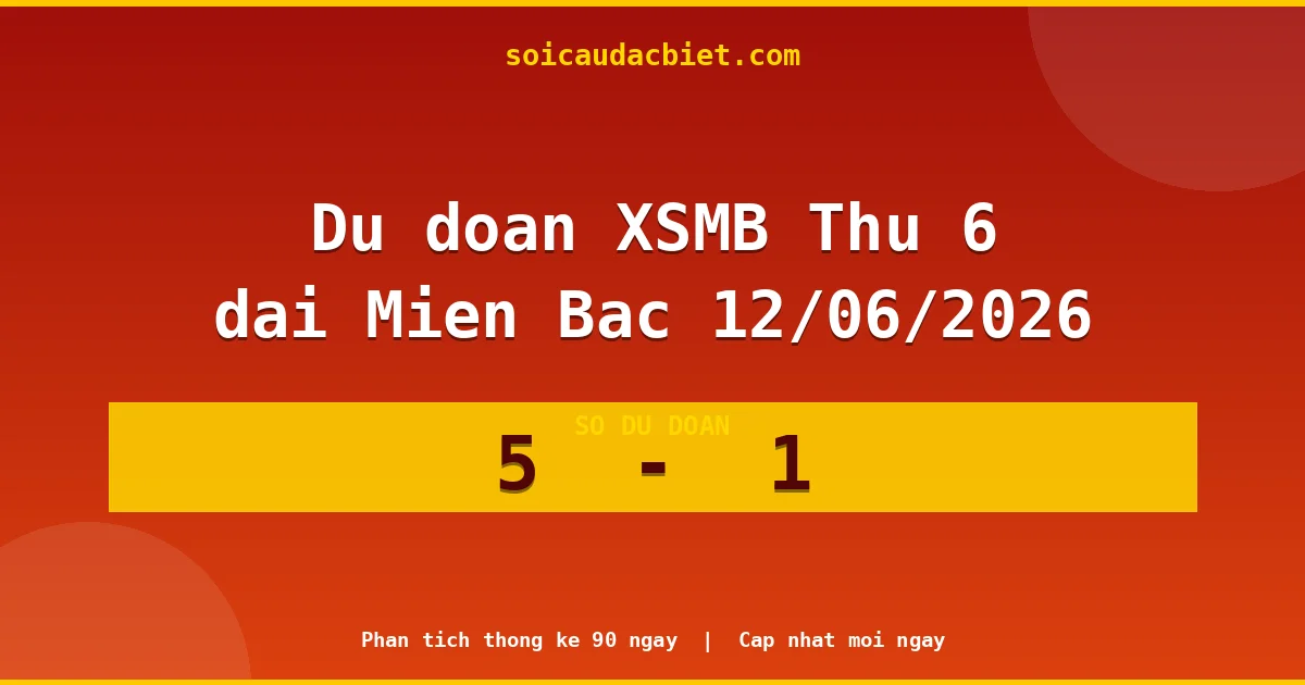 Soi cầu đầu đặc biệt 3 ngày Miền Bắc hôm nay ngày 12/06/2026