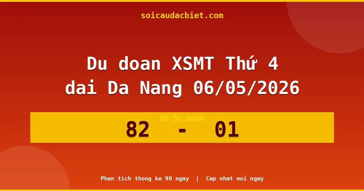Dự đoán XSMT Thứ 4 đài Đà Nẵng 06/05 chuẩn xác nhất