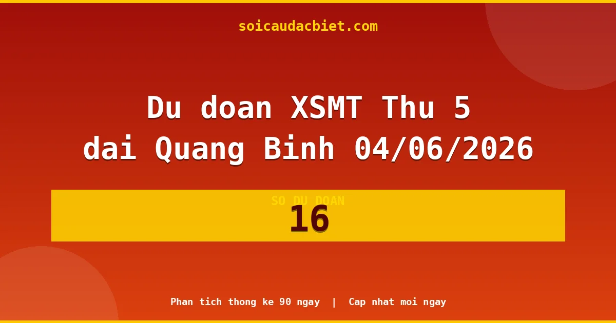 KQXS Quảng Bình Thứ 5 04/06 — Kết quả xổ số Quảng Bình hôm nay