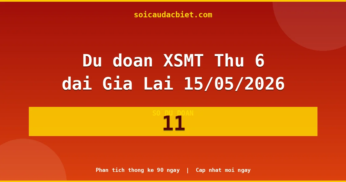 KQXS Gia Lai Thứ 6 15/05 — Kết quả xổ số Gia Lai hôm nay