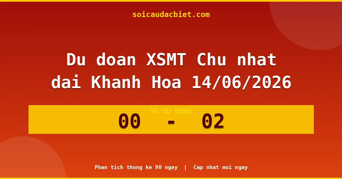 Dự đoán XSMT Chủ nhật đài Khánh Hòa 14/06 chuẩn xác nhất