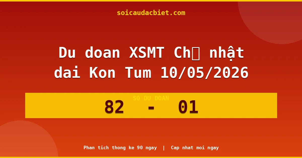 Dự đoán XSMT Chủ nhật đài Kon Tum 10/05 chuẩn xác nhất