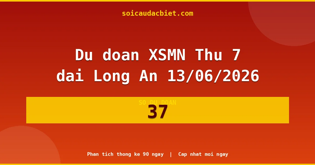 KQXS Long An Thứ 7 13/06 — Kết quả xổ số Long An hôm nay