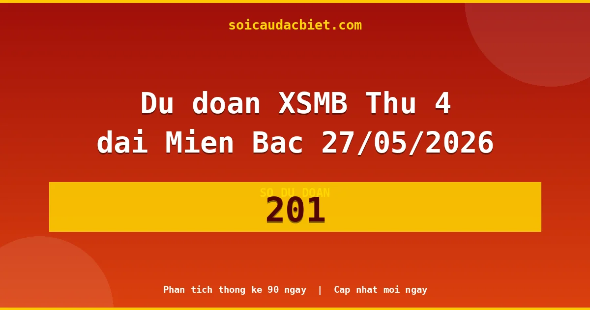 Soi cầu 3 càng VIP miền Bắc hôm nay ngày 27/05/2026 siêu chuẩn