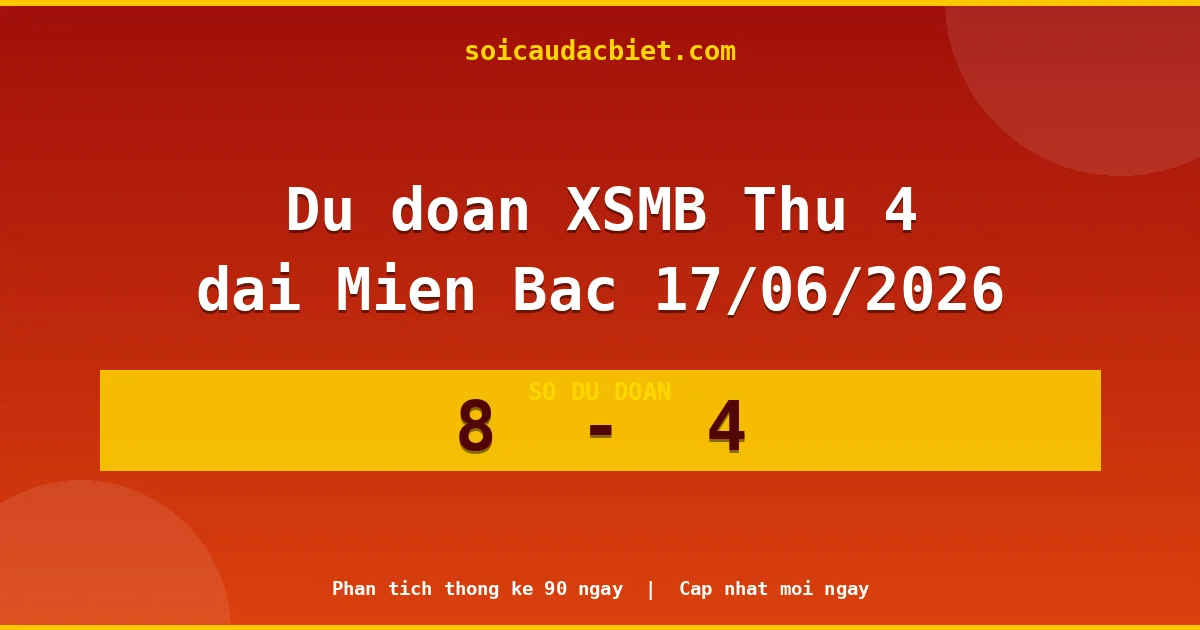 Soi cầu đầu đặc biệt 3 ngày Miền Bắc hôm nay ngày 17/06/2026