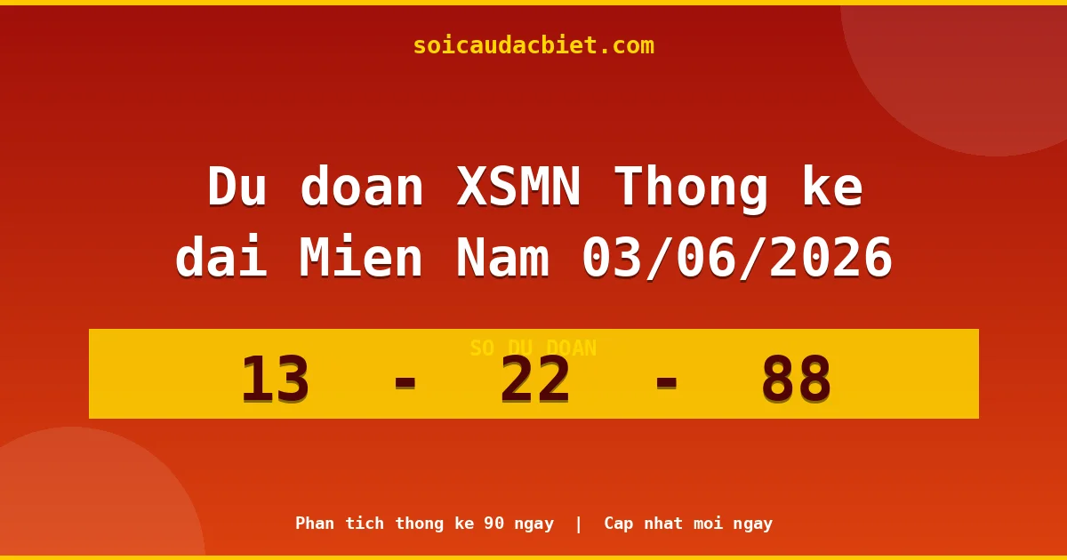 Thống kê lô gan Miền Nam hôm nay 03/06 — Lô về chưa về lâu nhất