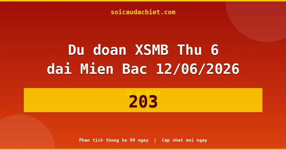 Soi cầu 3 càng VIP miền Bắc hôm nay ngày 12/06/2026 siêu chuẩn