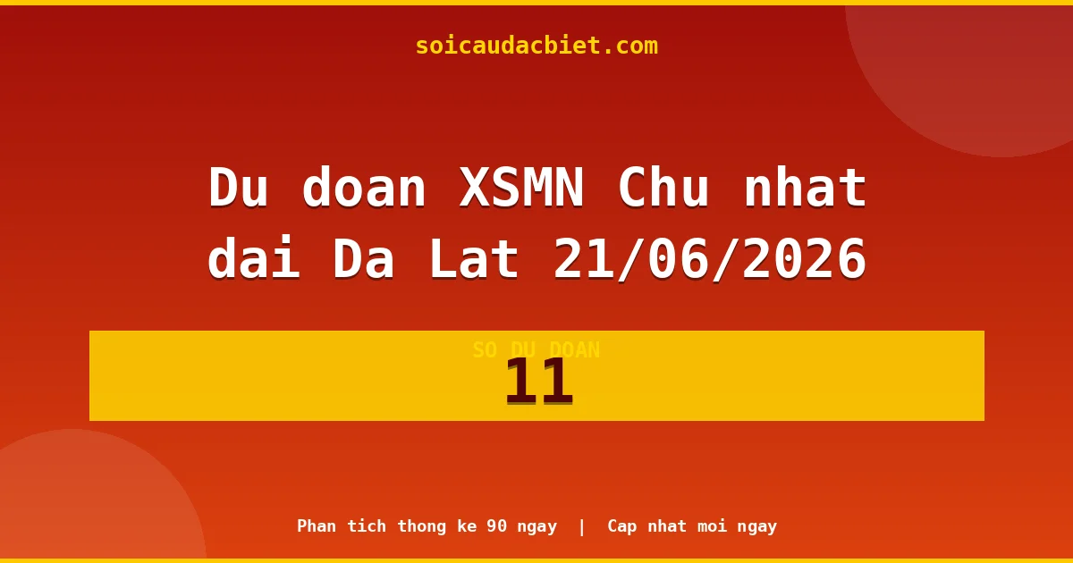 KQXS Đà Lạt Chủ nhật 21/06 — Kết quả xổ số Đà Lạt hôm nay